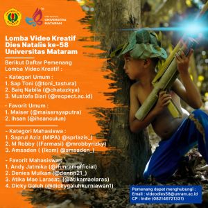 Lomba Universitas Mataram 58 tahun2020